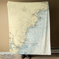 Thumbnail for Nautical Chart Blankets, Maine Coastal Maps