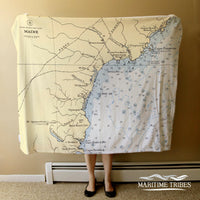 Thumbnail for Nautical Chart Blankets, Maine Coastal Maps