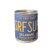 Thumbnail for Delaware License Plate Ocean Breeze Paint Can Candle Paint Can Candle Surf's Up Candle   