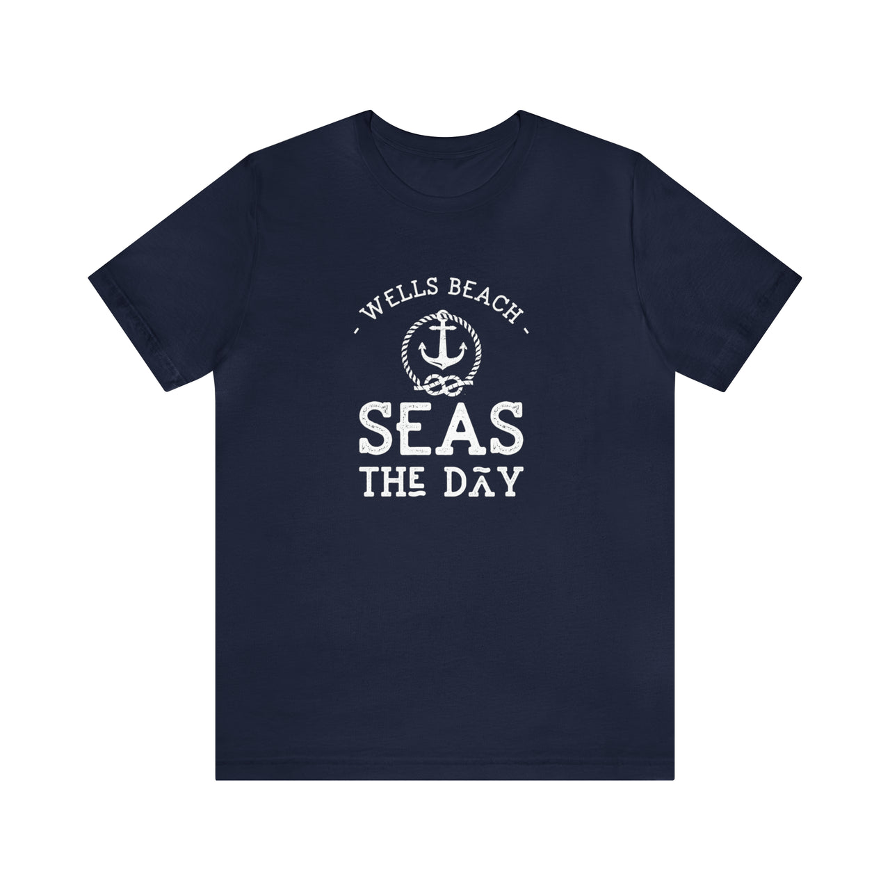 Seas the Day Personalized Weekend Tee, Unisex, Navy