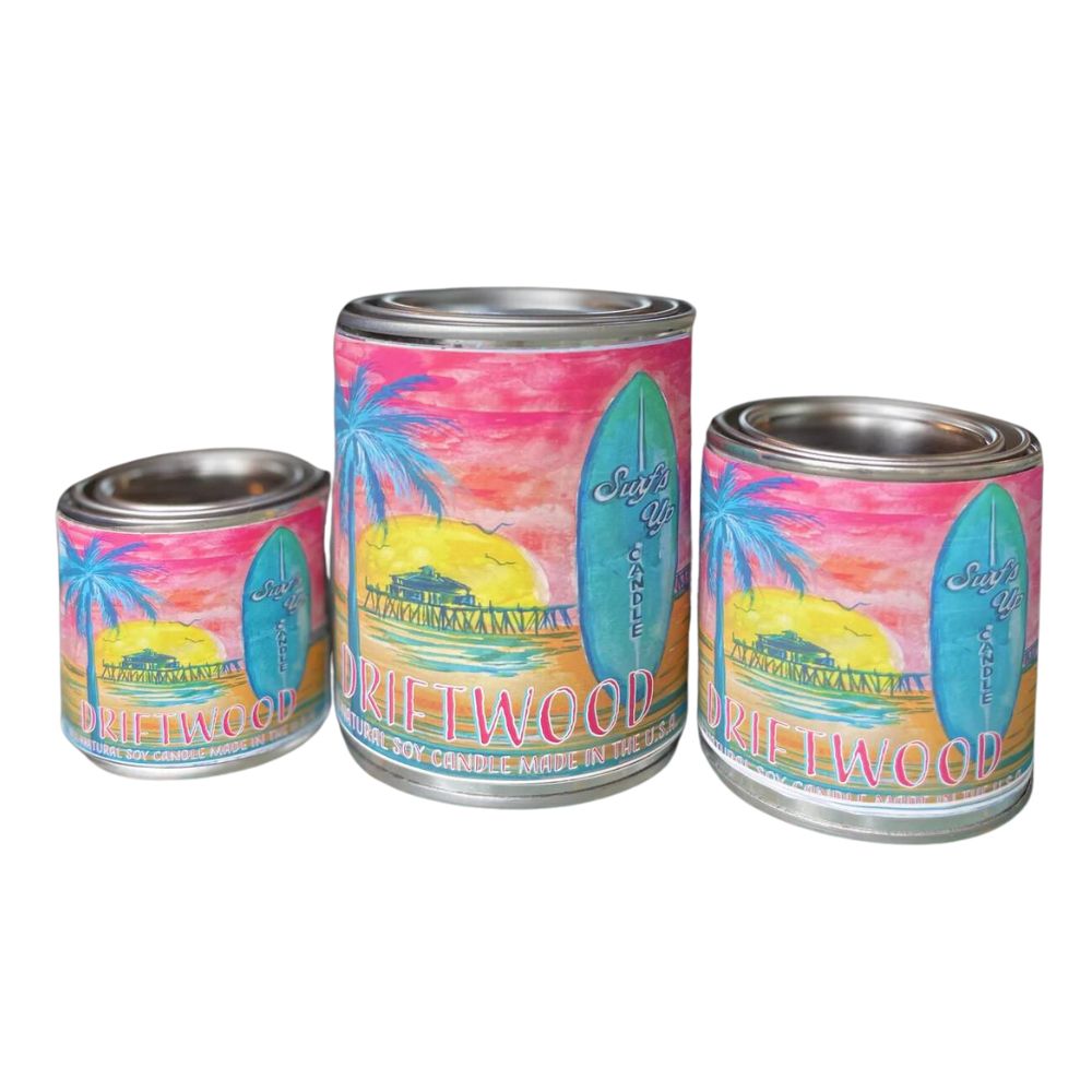 Driftwood Paint Can Candle - Vintage Collection Paint Can Candle Surf's Up Candle   