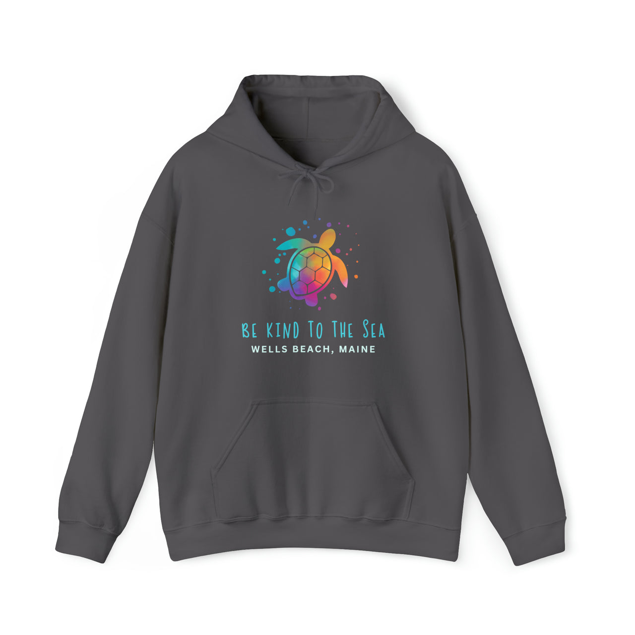 Be Kind to the Sea Heavy Blend Hooded Sweatshirt, Personalized, Charcoal