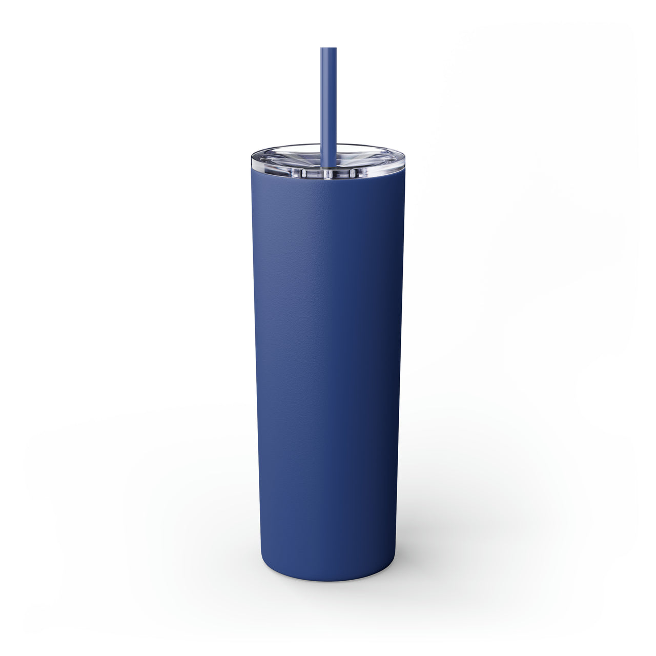 Skinny Tumbler with Straw, Keep It Salty, Nautical Blue