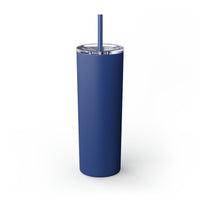Thumbnail for Skinny Tumbler with Straw, Keep It Salty, Nautical Blue