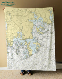Thumbnail for Nautical Chart Blankets, Maine Coastal Maps