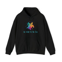 Thumbnail for Be Kind to the Sea Hooded Sweatshirt, Unisex, Black
