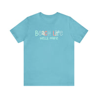 Thumbnail for Beach Life Weekend Tee Shirt, Personalized Turquoise