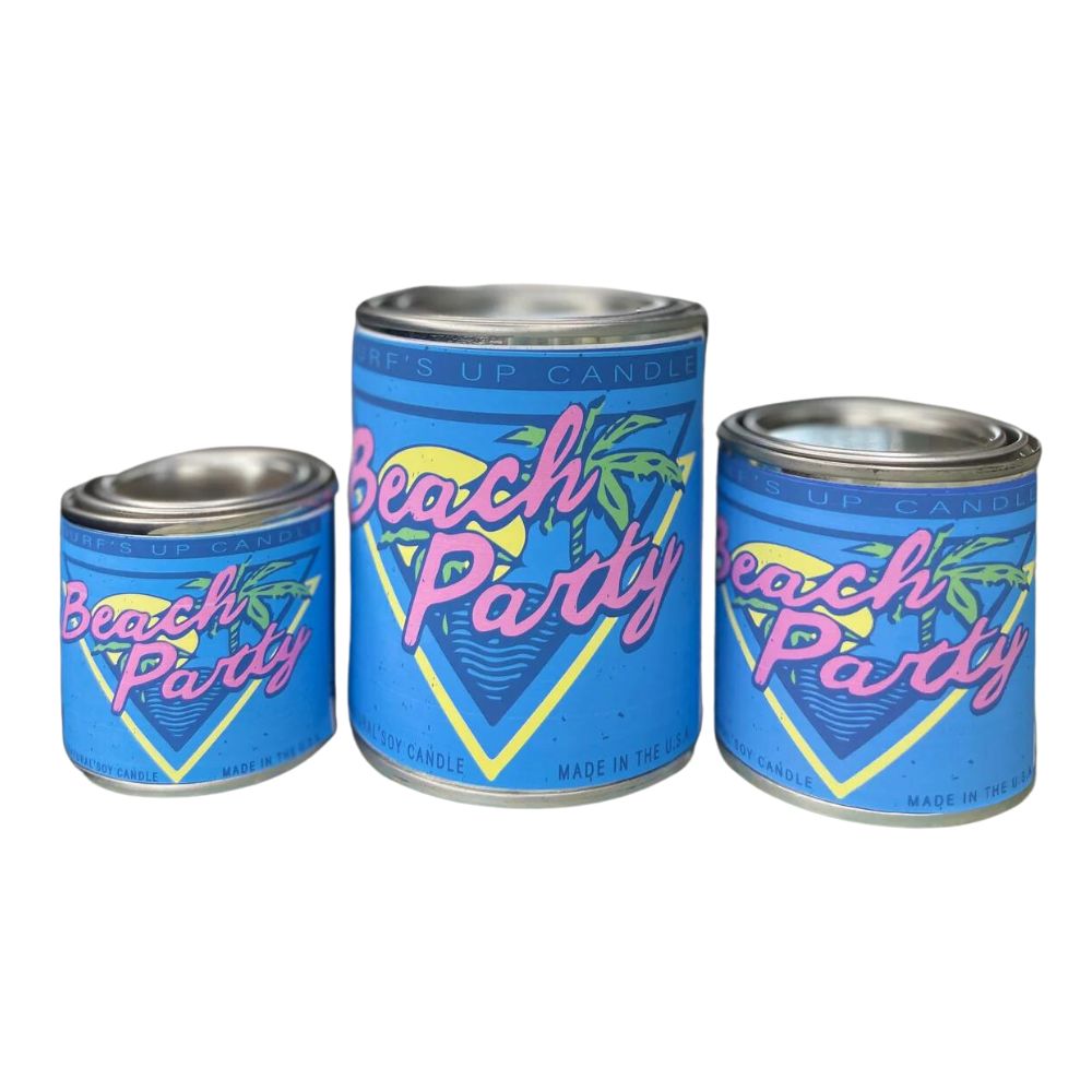 Beach Party Paint Can Candle - Vintage Collection Paint Can Candle Surf's Up Candle   