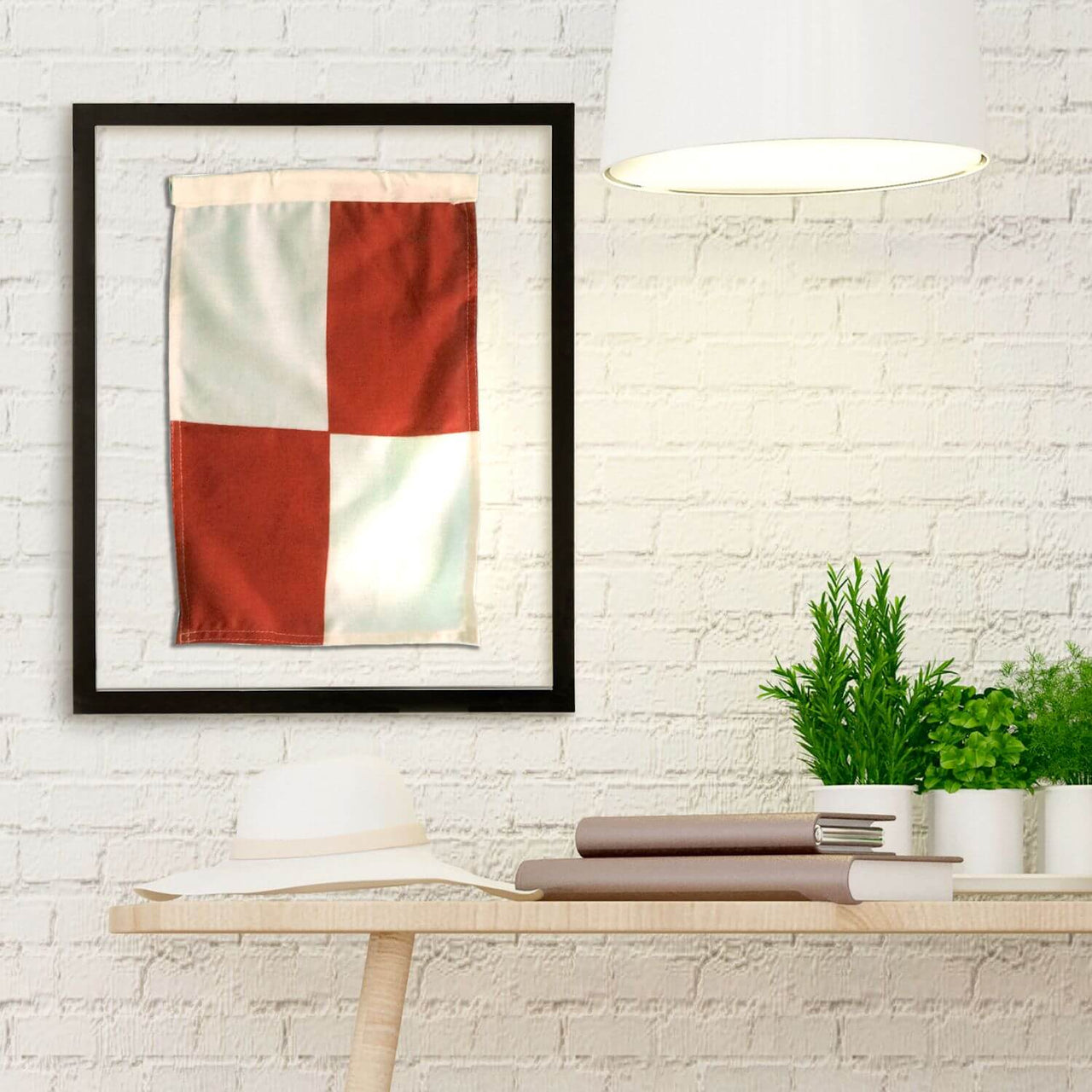 Framed Nautical Flags, A-Z New England Trading Co Decor U