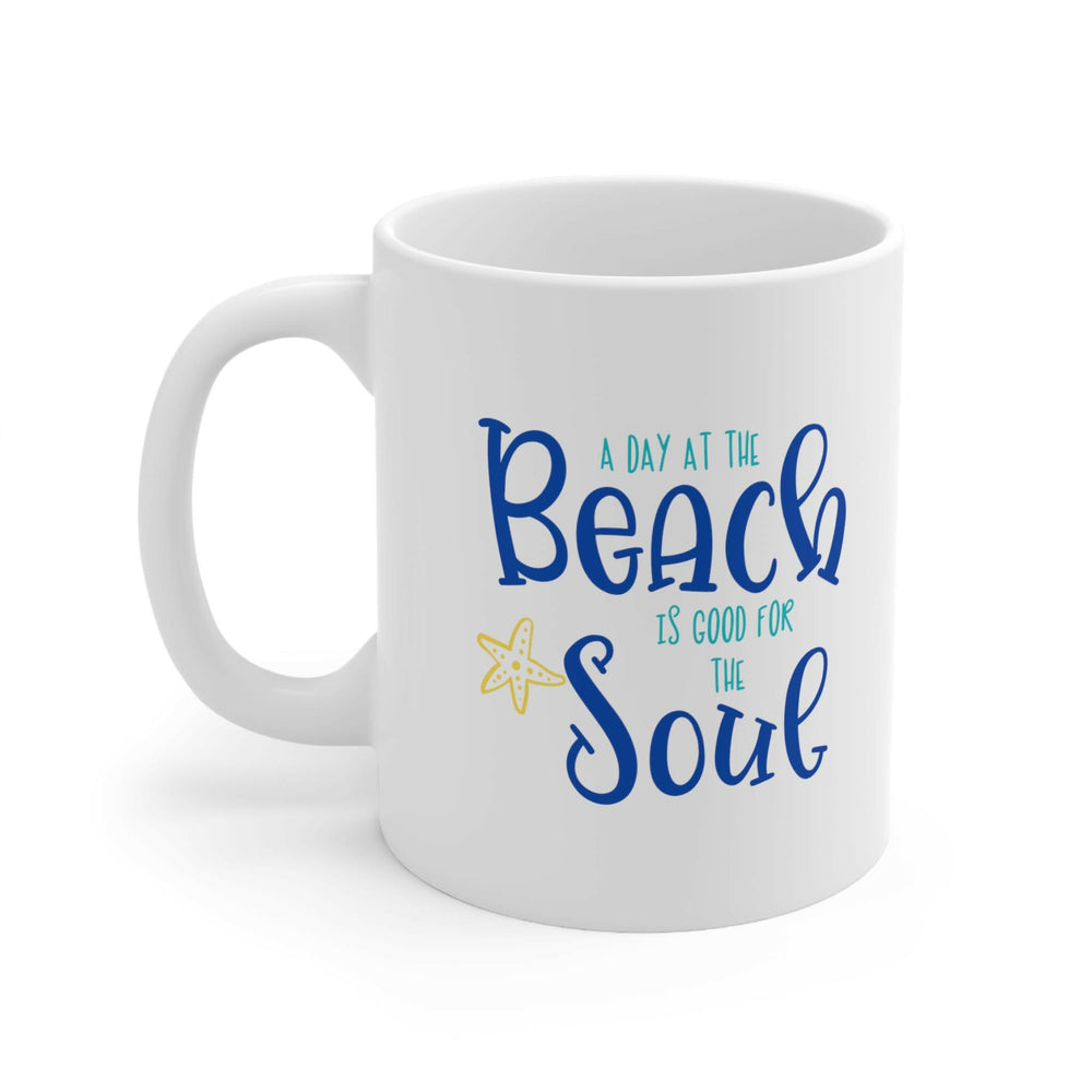 A Day at the Beach Ceramic Coffee Mug Mugs New England Trading Co