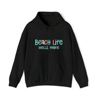 Thumbnail for Beach Life Heavy Blend Hooded Sweatshirt, Personalized, Black