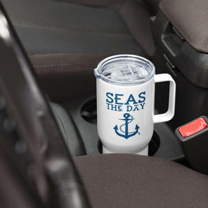Seas The Day Travel Mug, Nautical Gift  New England Trading Co