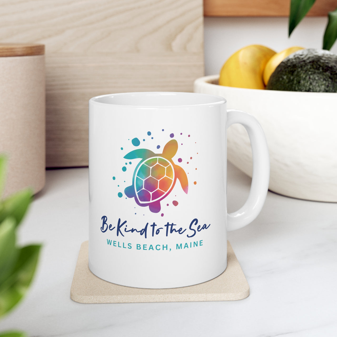 Be Kind To The Sea Personalized Coastal Mug, 11 oz