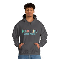 Thumbnail for Beach Life Personalized Heavy Blend Charcoal Hooded Sweatshirt