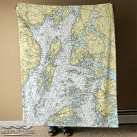 Thumbnail for Nautical Chart Blankets, Maine Coastal Maps