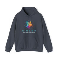 Thumbnail for Be Kind to the Sea Heavy Blend Hooded Sweatshirt, Personalized, Heather Navy