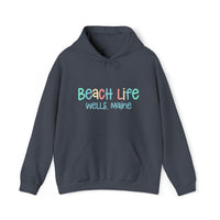 Thumbnail for Beach Life Heavy Blend Hooded Sweatshirt, Personalized, Heather Navy