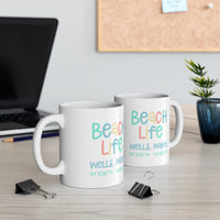 Thumbnail for Personalized Beach Life Ceramic Coastal Mug, Coffee Mug on the Table