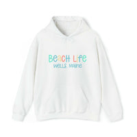 Thumbnail for Beach Life Heavy Blend Hooded Sweatshirt, Personalized, White