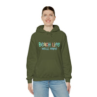 Thumbnail for Beach Life Personalized Heavy Blend Military Green Hooded Sweatshirt