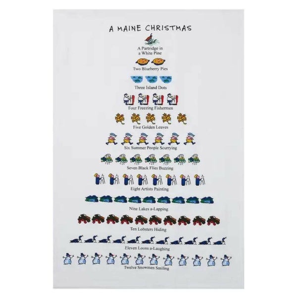 A Maine Christmas Kitchen Towel, 18 x 26
