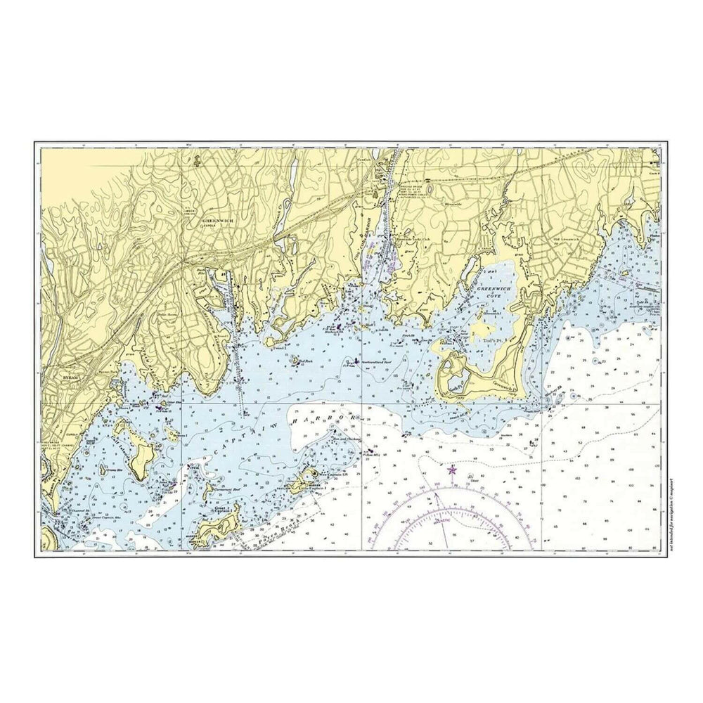 Nautical Chart Placemats, Locations in New York