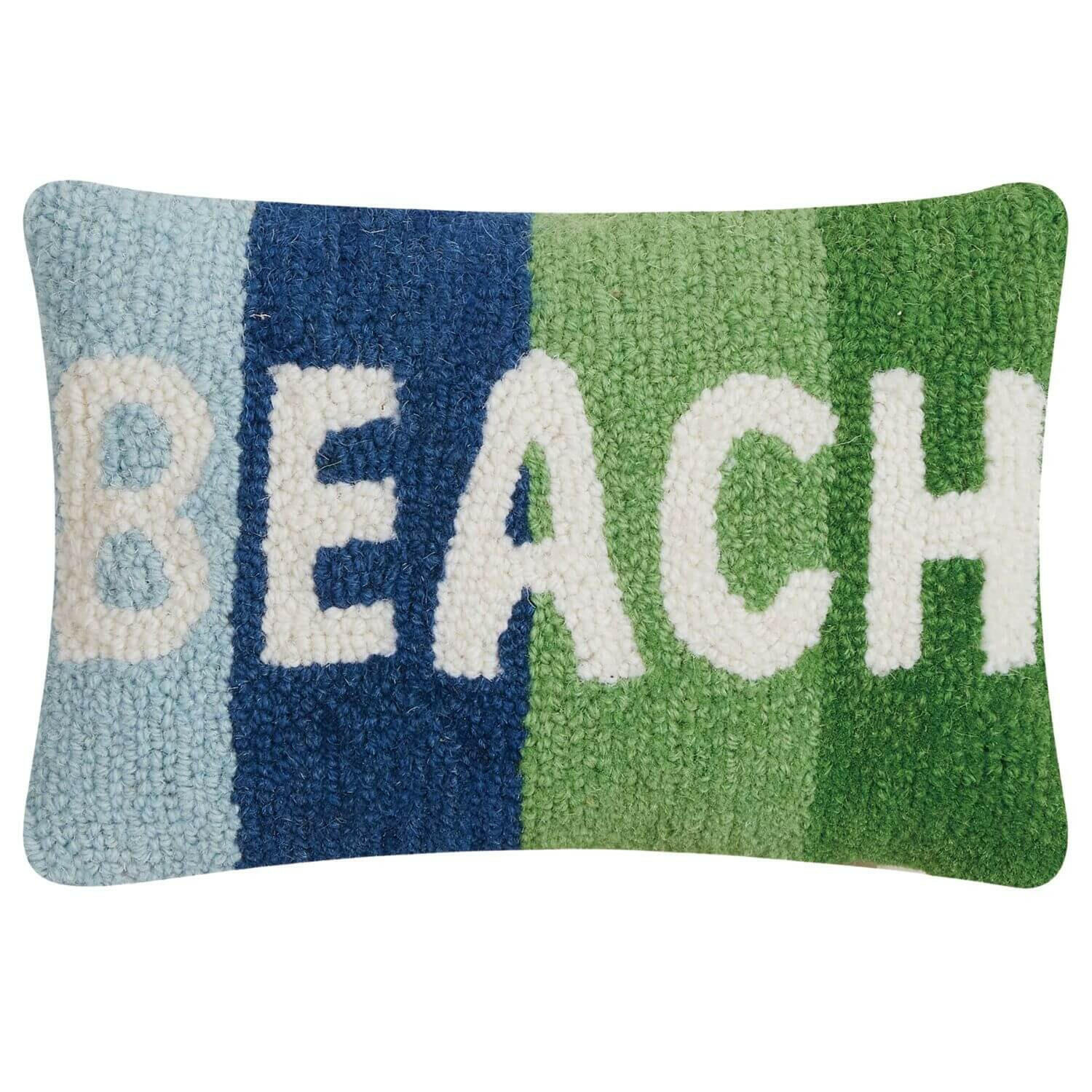 Beach Throw Pillow, Coastal Accent Pillow, Beach Hook Pillow, 8x12