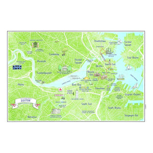 Nautical Chart Placemats, Locations in Massachusetts