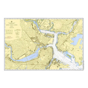 Nautical Chart Placemats, Locations in Massachusetts