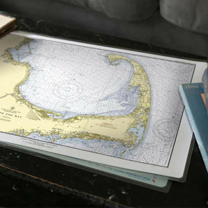 Nautical Chart Placemats, Locations in Massachusetts
