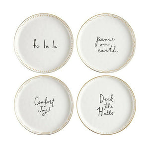 Falala Set of 4 Ceramic Appetizer Plates