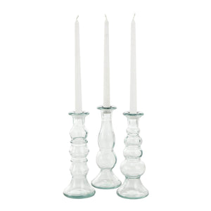 Harborlight Recycled Glass Candle Holders - Set of 3