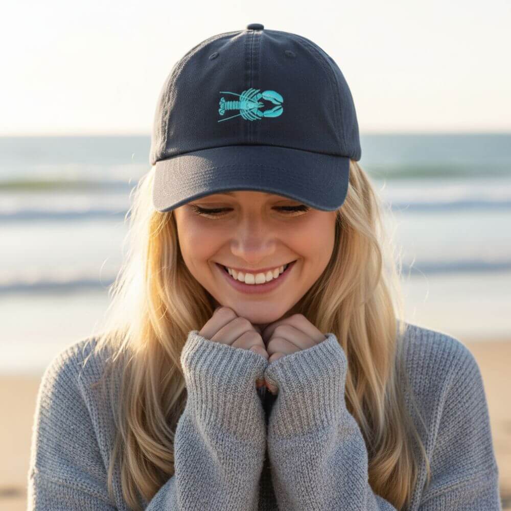 Lobster Hat, Navy & Teal