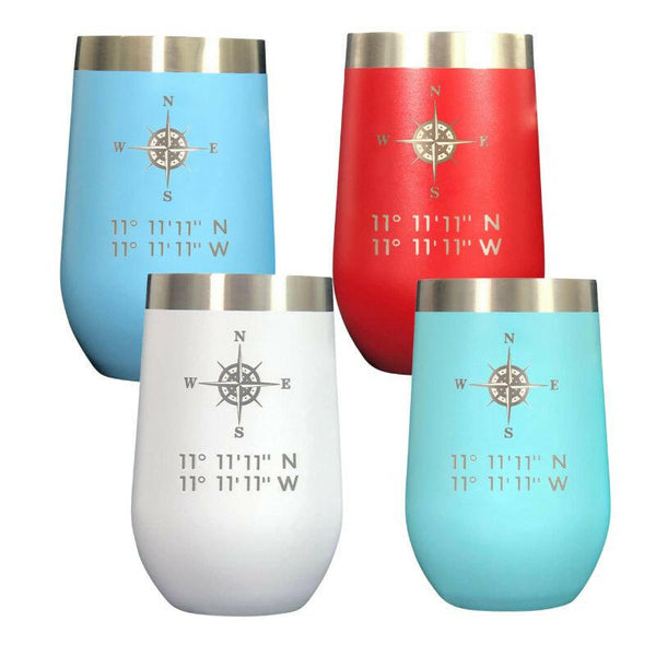Latitude & Longitude Polar Camel Stemless Wine Tumbler Tumblers New England Trading Co