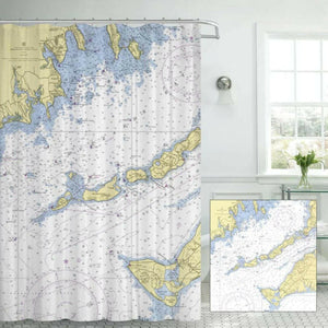 Nautical Chart Curtains, Locations in Massachusetts