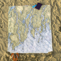 Thumbnail for Nautical Chart Blankets, Maine Coastal Maps