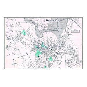 Nautical Chart Placemats, Locations in Massachusetts