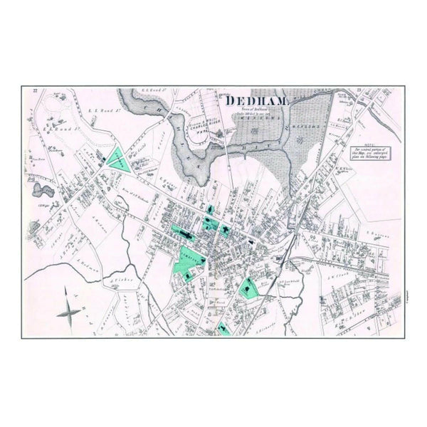 Nautical Chart Placemats, Locations in Massachusetts