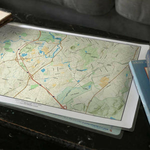 Nautical Chart Placemats, Locations in Massachusetts