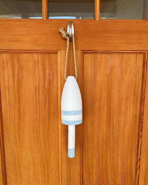 Distressed Wooden Buoys, Cool Blue