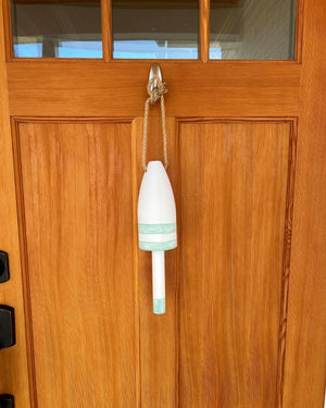 Distressed Wooden Buoy,  Sea Mist Green