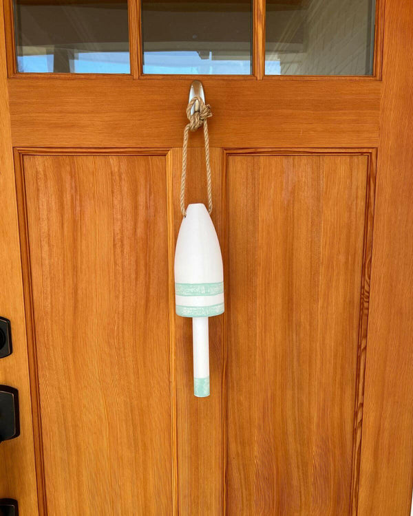Distressed Wooden Buoy,  Sea Mist Green