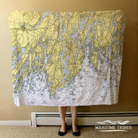 Thumbnail for Nautical Chart Blankets, Maine Coastal Maps