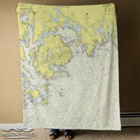 Thumbnail for Nautical Chart Blankets, Maine Coastal Maps