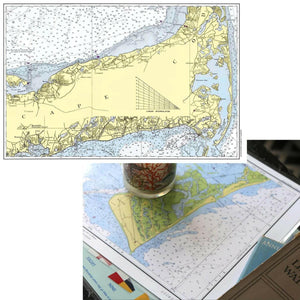 Nautical Chart Placemats, Locations in Massachusetts