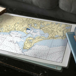 Nautical Chart Placemats, Locations in Massachusetts