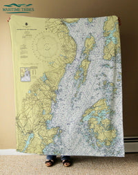 Thumbnail for Nautical Chart Blankets, Maine Coastal Maps
