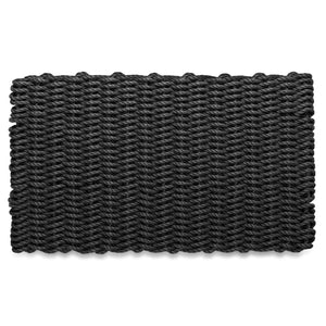 Lobster Rope Doormats, Outdoor Door Mats, Wicked Good Door Mats Made in Maine, Solid Black