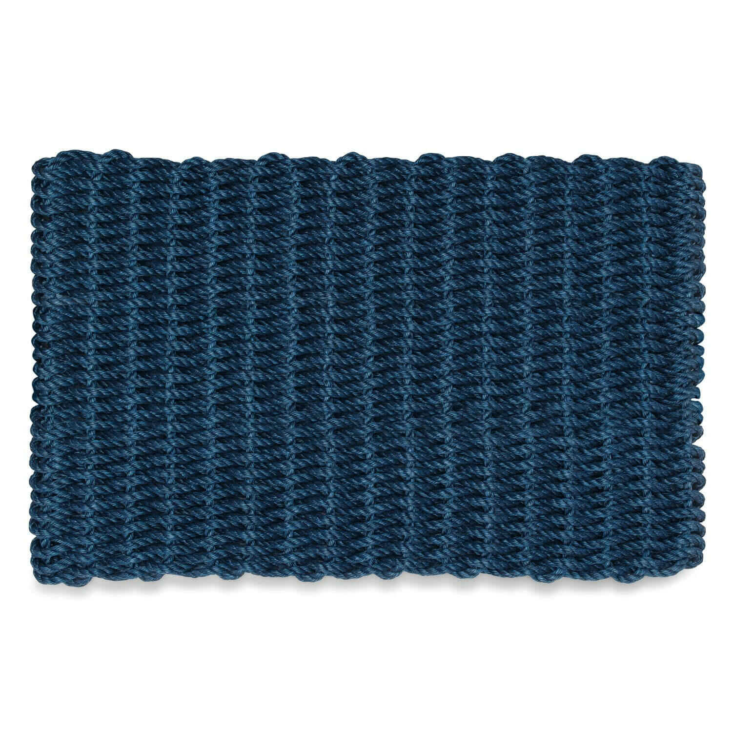 Solid Navy Wicked Good Lobster Rope Doormat | New England Trading Co