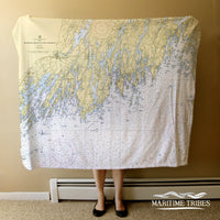 Thumbnail for Nautical Chart Blankets, Maine Coastal Maps